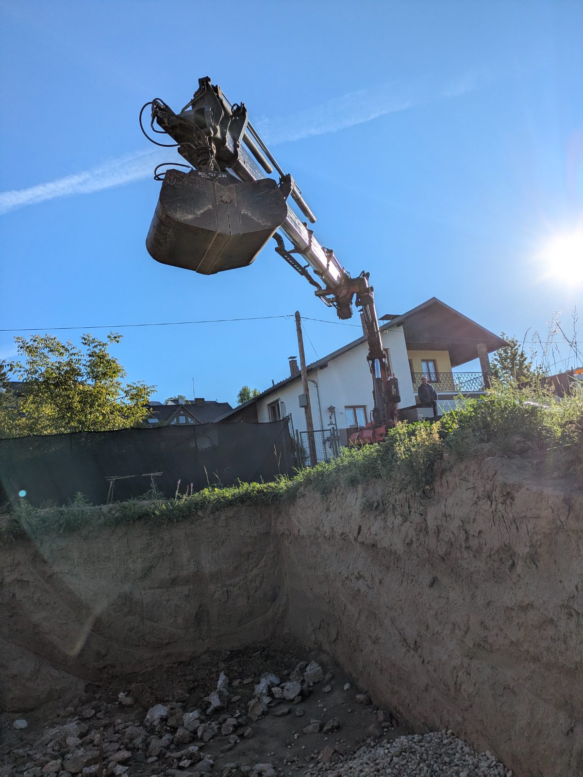 Kranarbeit mit Greifer